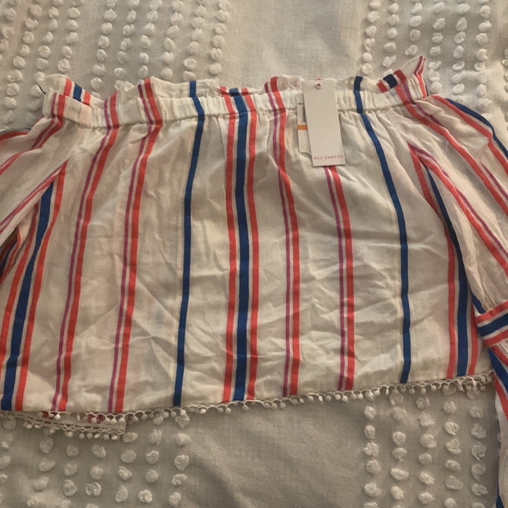 NWT Anthropologie Red Carter Off the Shoulder Top - Picture 6 of 10